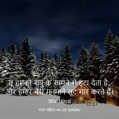 Picture 03 - भजन संहिता 44:10 HINIRV - तू हमको शत्रु के - Bible Verse Picture
