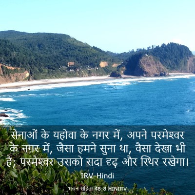 Picture 03 - भजन संहिता 48:8 HINIRV - सेनाओं के यहोवा के - Bible Verse Picture