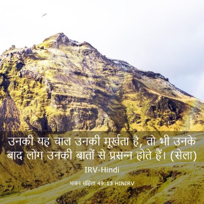 Picture 03 - भजन संहिता 49:13 HINIRV - उनकी यह चाल उनकी - Bible Verse Picture