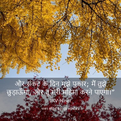 Picture 03 - भजन संहिता 50:15 HINIRV - और संकट के दिन मुझे - Bible Verse Picture