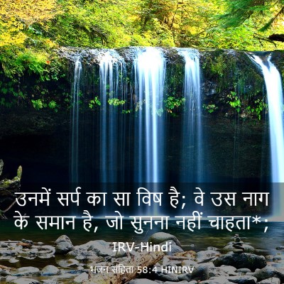 Picture 03 - भजन संहिता 58:4 HINIRV - उनमें सर्प का सा - Bible Verse Picture