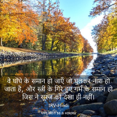 Picture 03 - भजन संहिता 58:8 HINIRV - वे घोंघे के समान हो - Bible Verse Picture