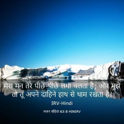 Picture 03 - भजन संहिता 63:8 HINIRV - मेरा मन तेरे - Bible Verse Picture
