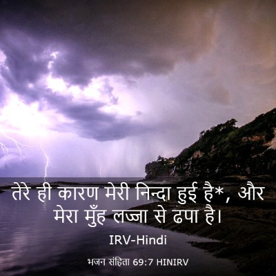 Picture 03 - भजन संहिता 69:7 HINIRV - तेरे ही कारण मेरी - Bible Verse Picture