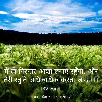 Picture 03 - भजन संहिता 71:14 HINIRV - मैं तो निरन्तर आशा - Bible Verse Picture