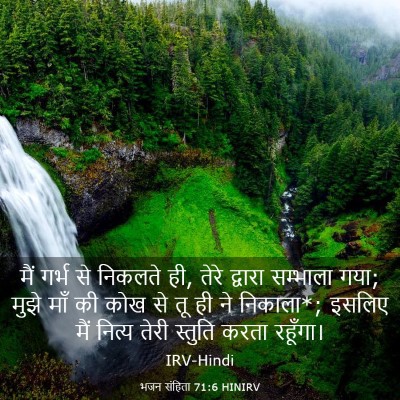 Picture 03 - भजन संहिता 71:6 HINIRV - मैं गर्भ से निकलते - Bible Verse Picture