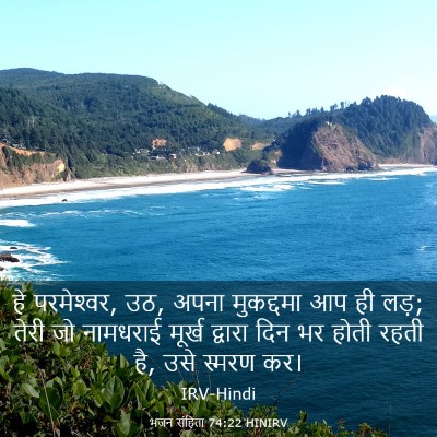 Picture 03 - भजन संहिता 74:22 HINIRV - हे परमेश्‍वर, उठ, - Bible Verse Picture