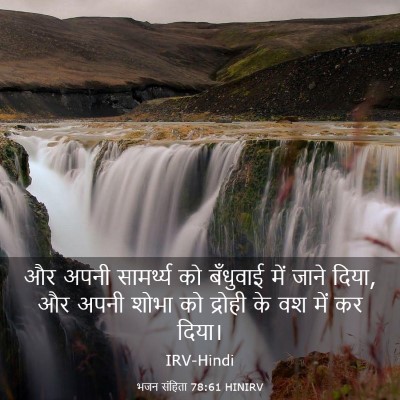 Picture 03 - भजन संहिता 78:61 HINIRV - और अपनी सामर्थ्य - Bible Verse Picture