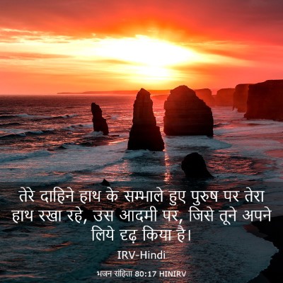 Picture 03 - भजन संहिता 80:17 HINIRV - तेरे दाहिने हाथ के - Bible Verse Picture