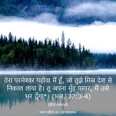 Picture 03 - भजन संहिता 81:10 HINIRV - तेरा परमेश्‍वर - Bible Verse Picture