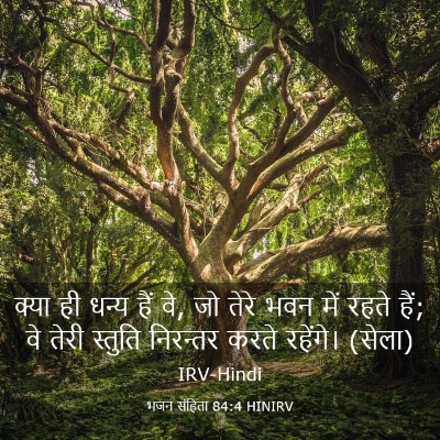 Picture 03 - भजन संहिता 84:4 HINIRV - क्या ही धन्य हैं - Bible Verse Picture