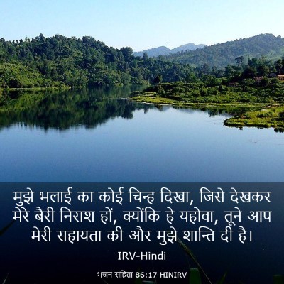 Picture 03 - भजन संहिता 86:17 HINIRV - मुझे भलाई का कोई - Bible Verse Picture