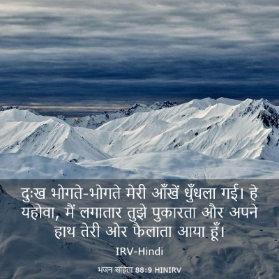 Picture 03 - भजन संहिता 88:9 HINIRV - दुःख भोगते-भोगते - Bible Verse Picture