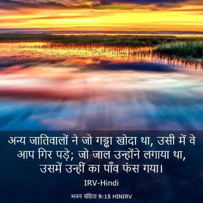 Picture 03 - भजन संहिता 9:15 HINIRV - अन्य जातिवालों ने - Bible Verse Picture