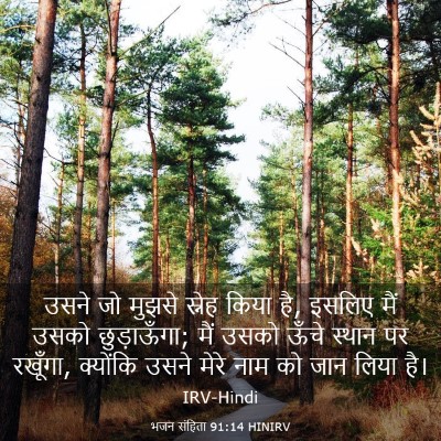 Picture 03 - भजन संहिता 91:14 HINIRV - उसने जो मुझसे - Bible Verse Picture