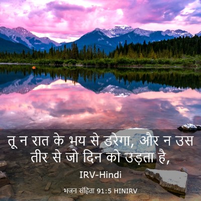 Picture 03 - भजन संहिता 91:5 HINIRV - तू न रात के भय से - Bible Verse Picture