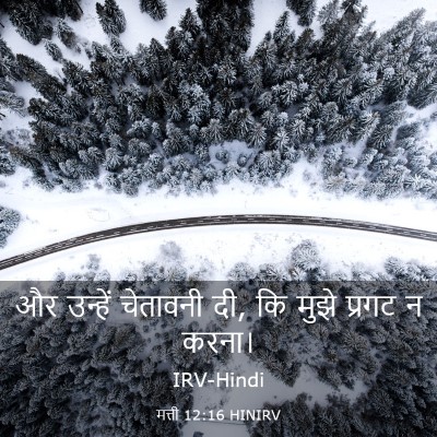 Picture 03 - मत्ती 12:16 HINIRV - और उन्हें चेतावनी - Bible Verse Picture