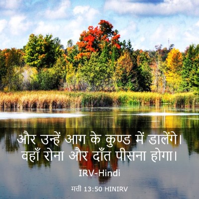 Picture 03 - मत्ती 13:50 HINIRV - और उन्हें आग के - Bible Verse Picture