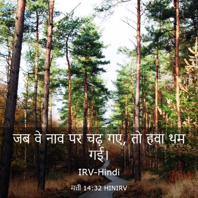 Picture 03 - मत्ती 14:32 HINIRV - जब वे नाव पर चढ़ गए, - Bible Verse Picture