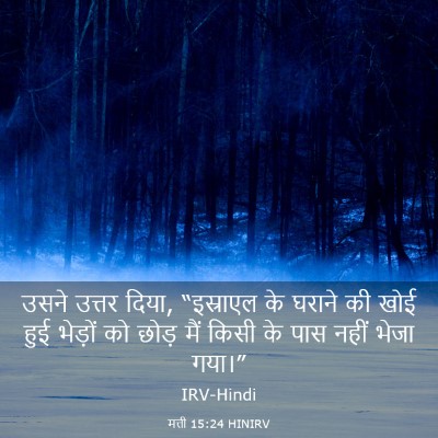 Picture 03 - मत्ती 15:24 HINIRV - उसने उत्तर दिया, - Bible Verse Picture