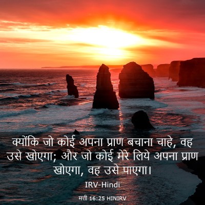 Picture 03 - मत्ती 16:25 HINIRV - क्योंकि जो कोई - Bible Verse Picture