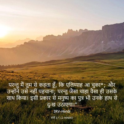 Picture 03 - मत्ती 17:12 HINIRV - परन्तु मैं तुम से - Bible Verse Picture