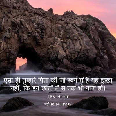 Picture 03 - मत्ती 18:14 HINIRV - ऐसा ही तुम्हारे - Bible Verse Picture