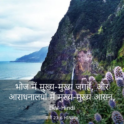 Picture 03 - मत्ती 23:6 HINIRV - भोज में - Bible Verse Picture