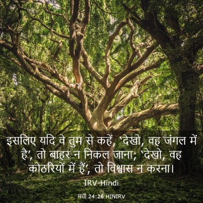 Picture 03 - मत्ती 24:26 HINIRV - इसलिए यदि वे तुम से - Bible Verse Picture