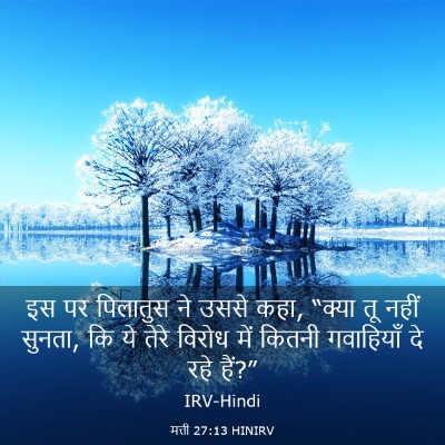 Picture 03 - मत्ती 27:13 HINIRV - इस पर पिलातुस ने - Bible Verse Picture