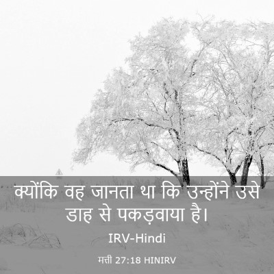 Picture 03 - मत्ती 27:18 HINIRV - क्योंकि वह जानता - Bible Verse Picture