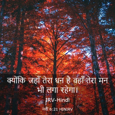 Picture 03 - मत्ती 6:21 HINIRV - क्योंकि जहाँ तेरा - Bible Verse Picture