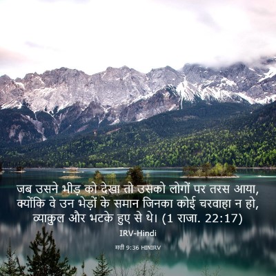 Picture 03 - मत्ती 9:36 HINIRV - जब उसने भीड़ को - Bible Verse Picture