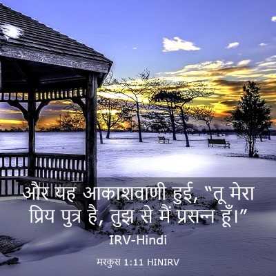 Picture 03 - मरकुस 1:11 HINIRV - और यह आकाशवाणी हुई, - Bible Verse Picture