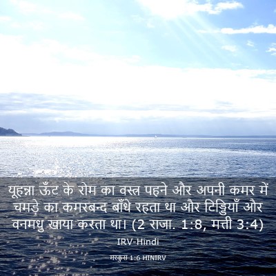 Picture 03 - मरकुस 1:6 HINIRV - यूहन्ना ऊँट के रोम - Bible Verse Picture