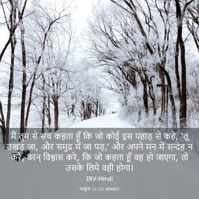 Picture 03 - मरकुस 11:23 HINIRV - मैं तुम से सच कहता - Bible Verse Picture