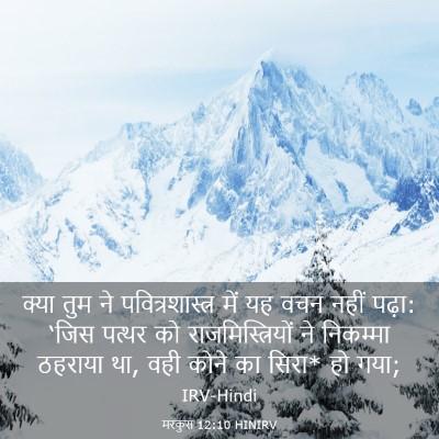 Picture 03 - मरकुस 12:10 HINIRV - क्या तुम ने - Bible Verse Picture