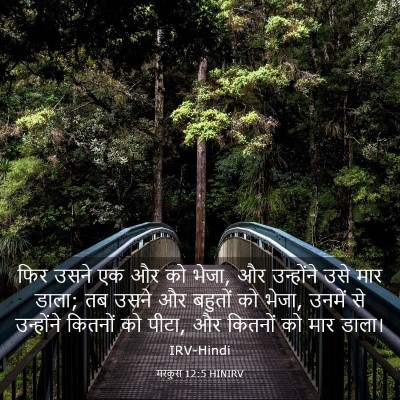 Picture 03 - मरकुस 12:5 HINIRV - फिर उसने एक और को - Bible Verse Picture