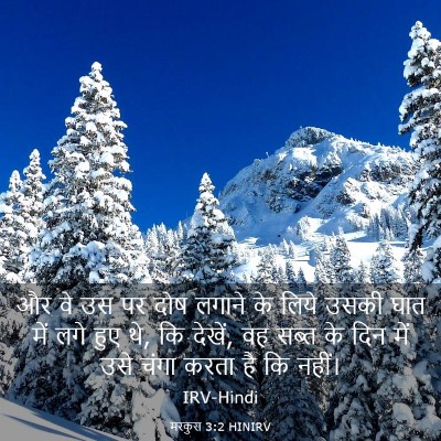 Picture 03 - मरकुस 3:2 HINIRV - और वे उस पर दोष - Bible Verse Picture