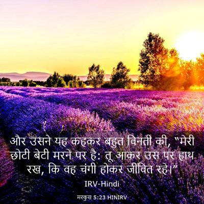 Picture 03 - मरकुस 5:23 HINIRV - और उसने यह कहकर - Bible Verse Picture