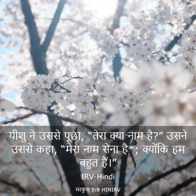 Picture 03 - मरकुस 5:9 HINIRV - यीशु ने उससे पूछा, - Bible Verse Picture