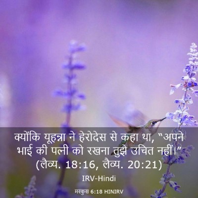 Picture 03 - मरकुस 6:18 HINIRV - क्योंकि यूहन्ना - Bible Verse Picture