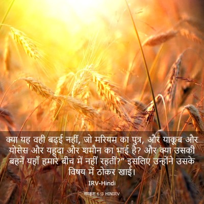 Picture 03 - मरकुस 6:3 HINIRV - क्या यह वही बढ़ई - Bible Verse Picture