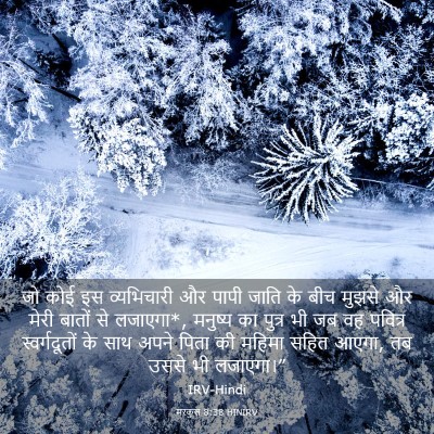 Picture 03 - मरकुस 8:38 HINIRV - जो कोई इस - Bible Verse Picture