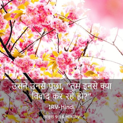 Picture 03 - मरकुस 9:16 HINIRV - उसने उनसे पूछा, - Bible Verse Picture
