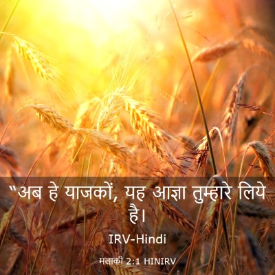 Picture 03 - मलाकी 2:1 HINIRV - “अब हे याजकों, यह - Bible Verse Picture