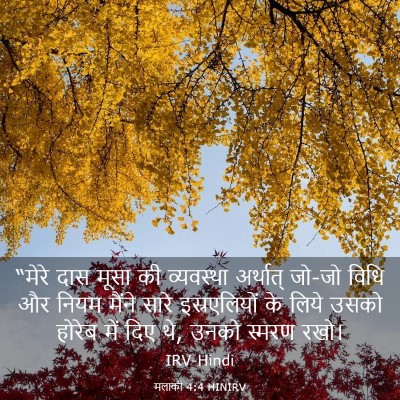 Picture 03 - मलाकी 4:4 HINIRV - “मेरे दास मूसा की - Bible Verse Picture