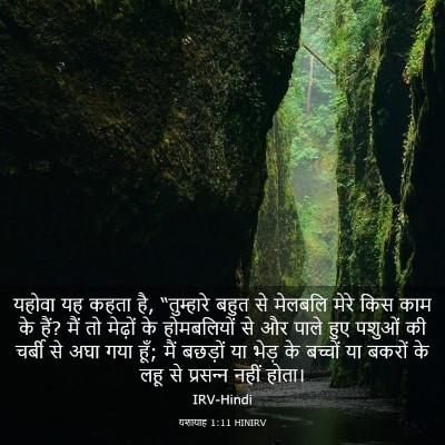 Picture 03 - यशायाह 1:11 HINIRV - यहोवा यह कहता है, - Bible Verse Picture