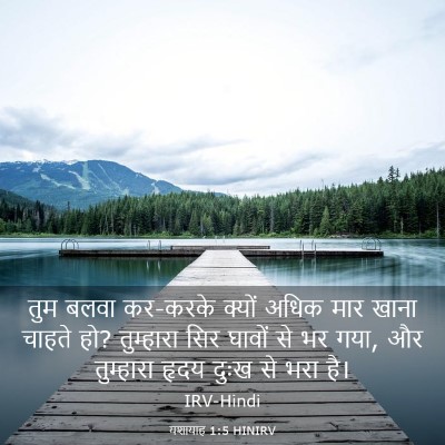 Picture 03 - यशायाह 1:5 HINIRV - तुम बलवा कर-करके - Bible Verse Picture