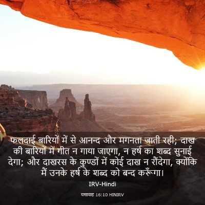 Picture 03 - यशायाह 16:10 HINIRV - फलदाई बारियों में - Bible Verse Picture
